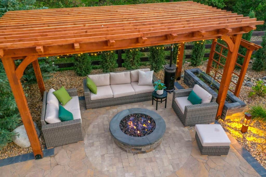 wood pergola